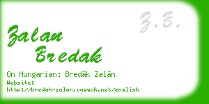 zalan bredak business card