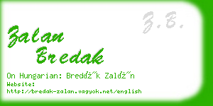 zalan bredak business card